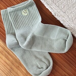 lululemon athletica Light Green Ribbed Socks